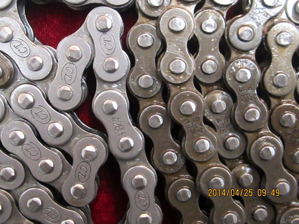 黄色本色链条颜色对比